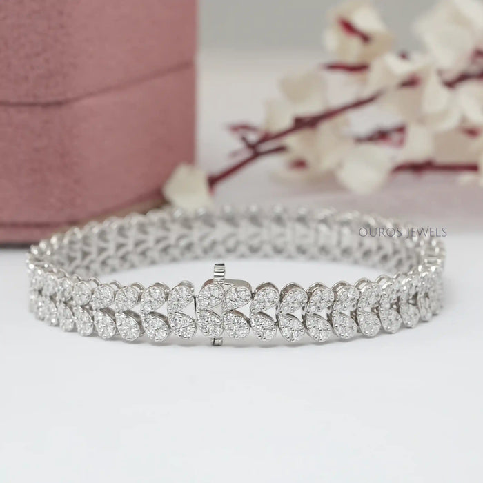 Round  Cut Lab Grown Diamond  Bracelet