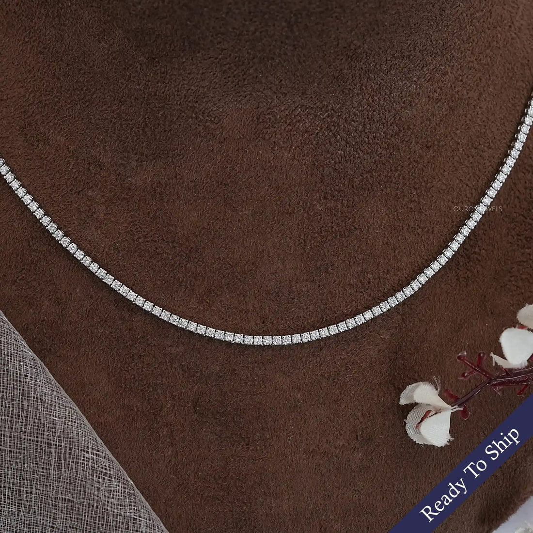 Lab Grown Round Diamond Tennis Necklace