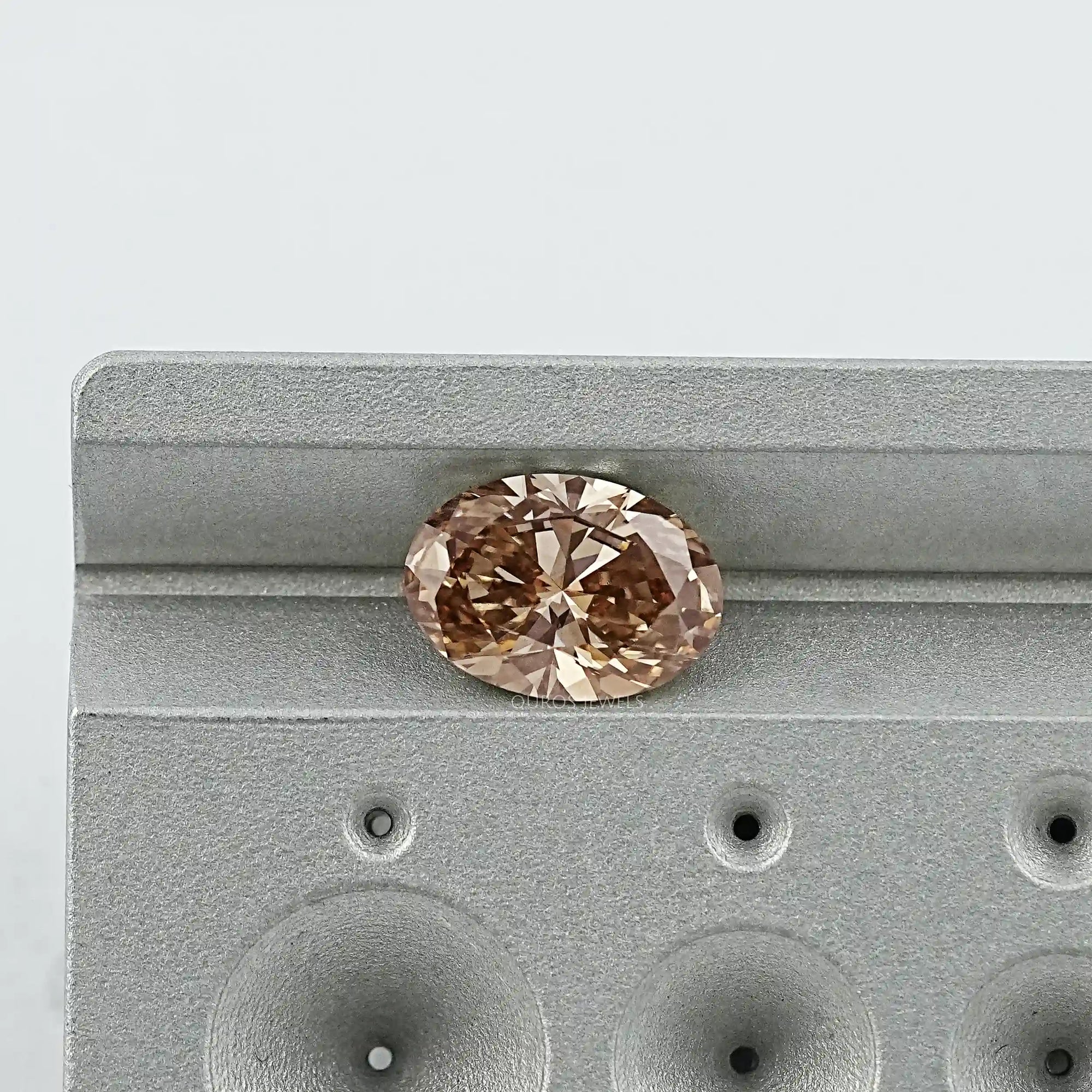 Brown Oval Cut Lab Loose Diamond Loose