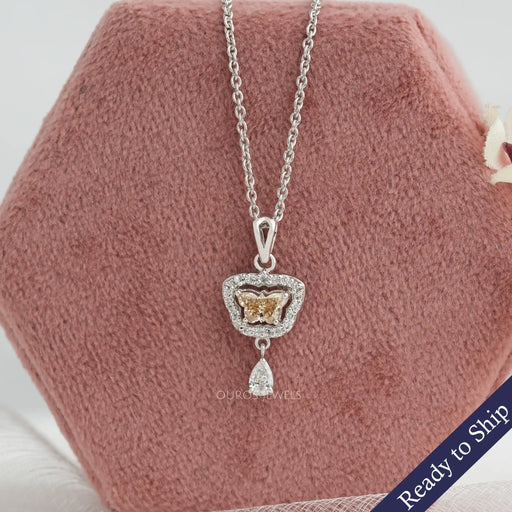 [Butterfly Cut Lab Diamond Pendant for Her]-[Ourso Jewels]