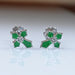 Enamel Green Cross Earrings For Kids Earrings