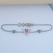 Heart Shaped Blue Round Diamond Bracelet For Baby Girl