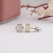 Hexagon Bezel Set Stud Earring