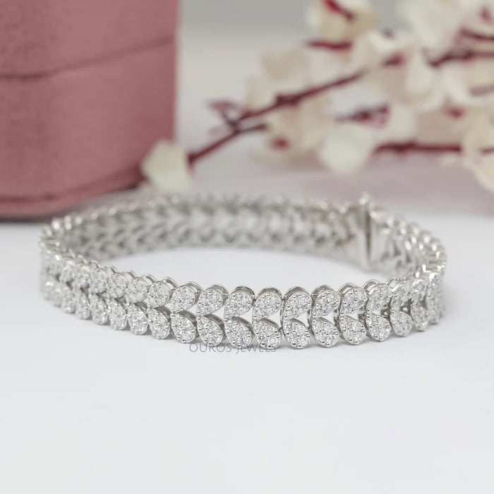Round  Cut Lab Grown Diamond  Bracelet