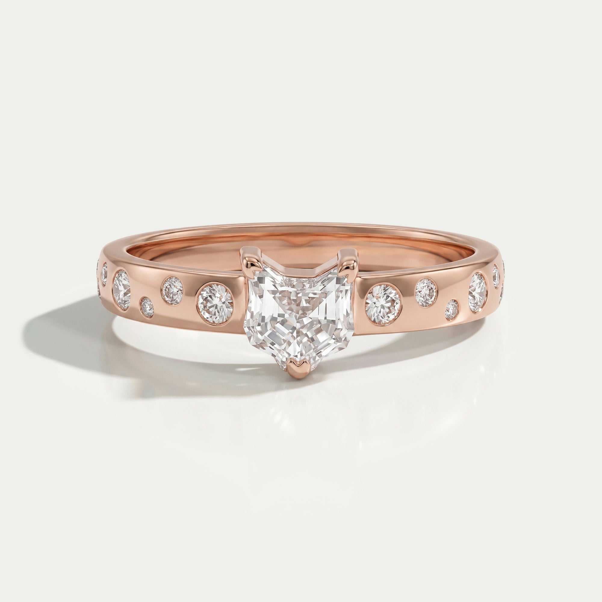 Cat Cut Lab Diamond Engagement Ring Ring