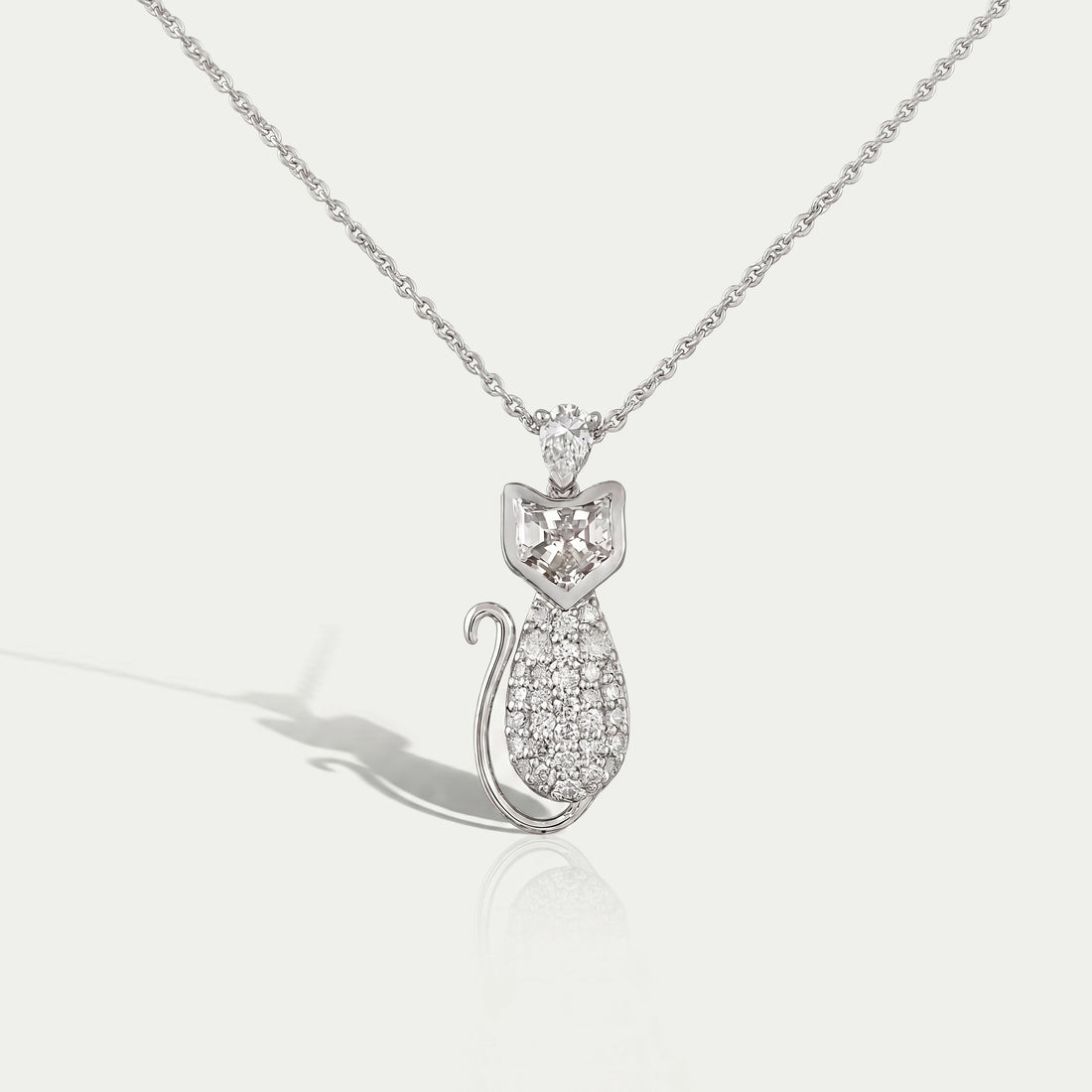 Cat Cut Lab Grown Diamond Pendant Necklaces