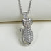 Cat Cut Lab Grown Diamond Pendant Necklaces