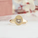 [Front View of Cat Cut Lab Diamond Ring]-[Ouros Jewels]