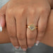 [A Women wearing Cat Diamond Engagement Ring]-[Ouros Jewels]