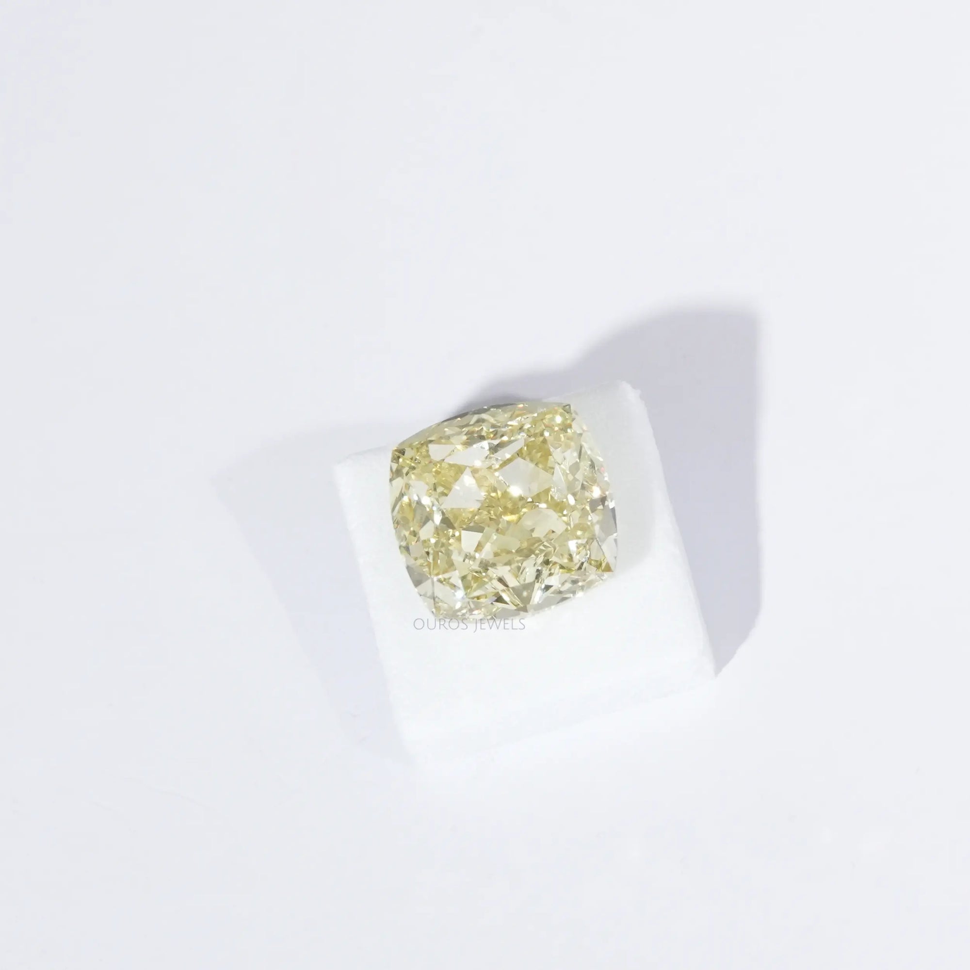 IGI Certified Modified Cushion Cut Yellow Loose Diamond