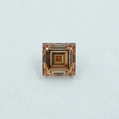Champagne Carre Cut Lab Grown Diamond Loose