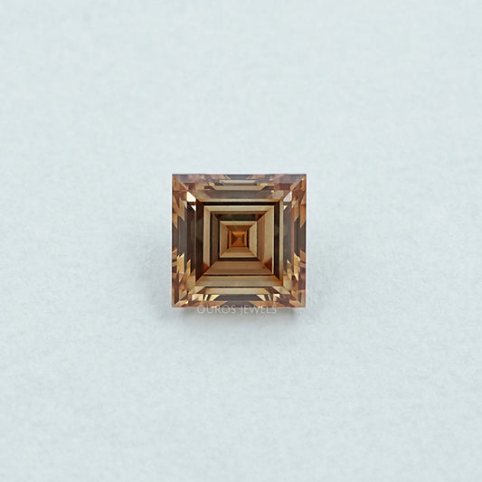 Champagne Carre Cut Lab Grown Diamond Loose
