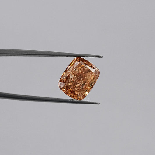 Cushion Cut Lab Diamond Champagne Loose Loose