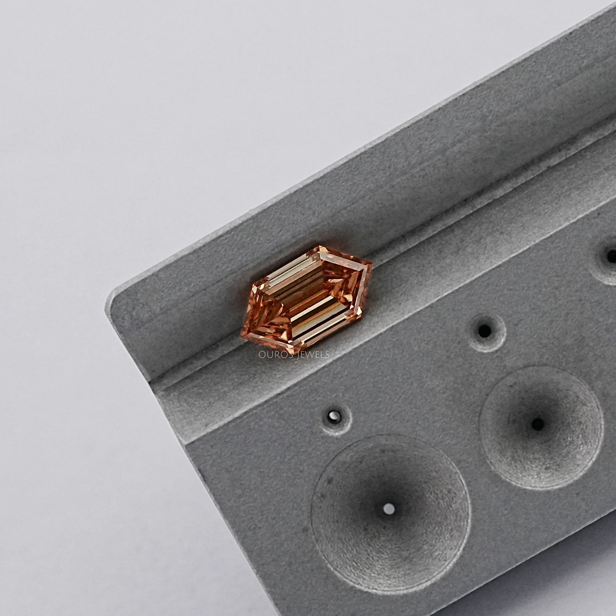 Champagne Step Cut Dutch Marquise Lab Diamond Loose