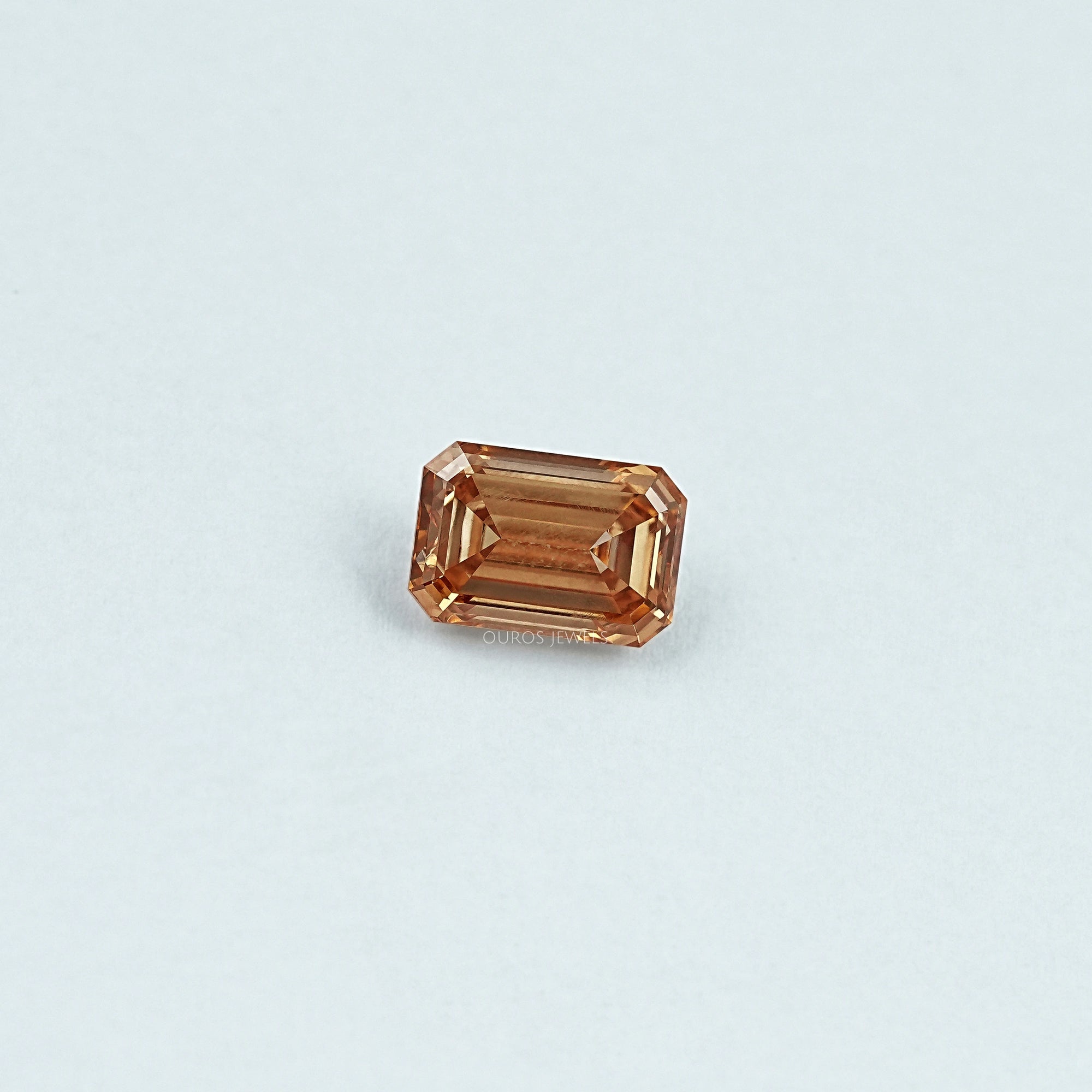 Champagne Emerald Cut Lab Grown Diamond Loose