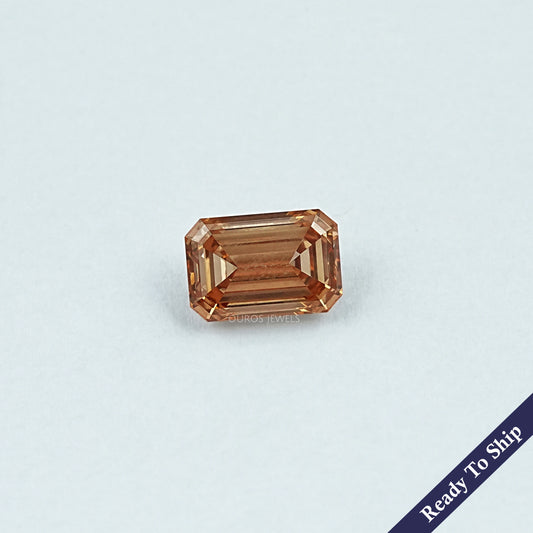 Champagne Emerald Cut Lab Grown Diamond Loose