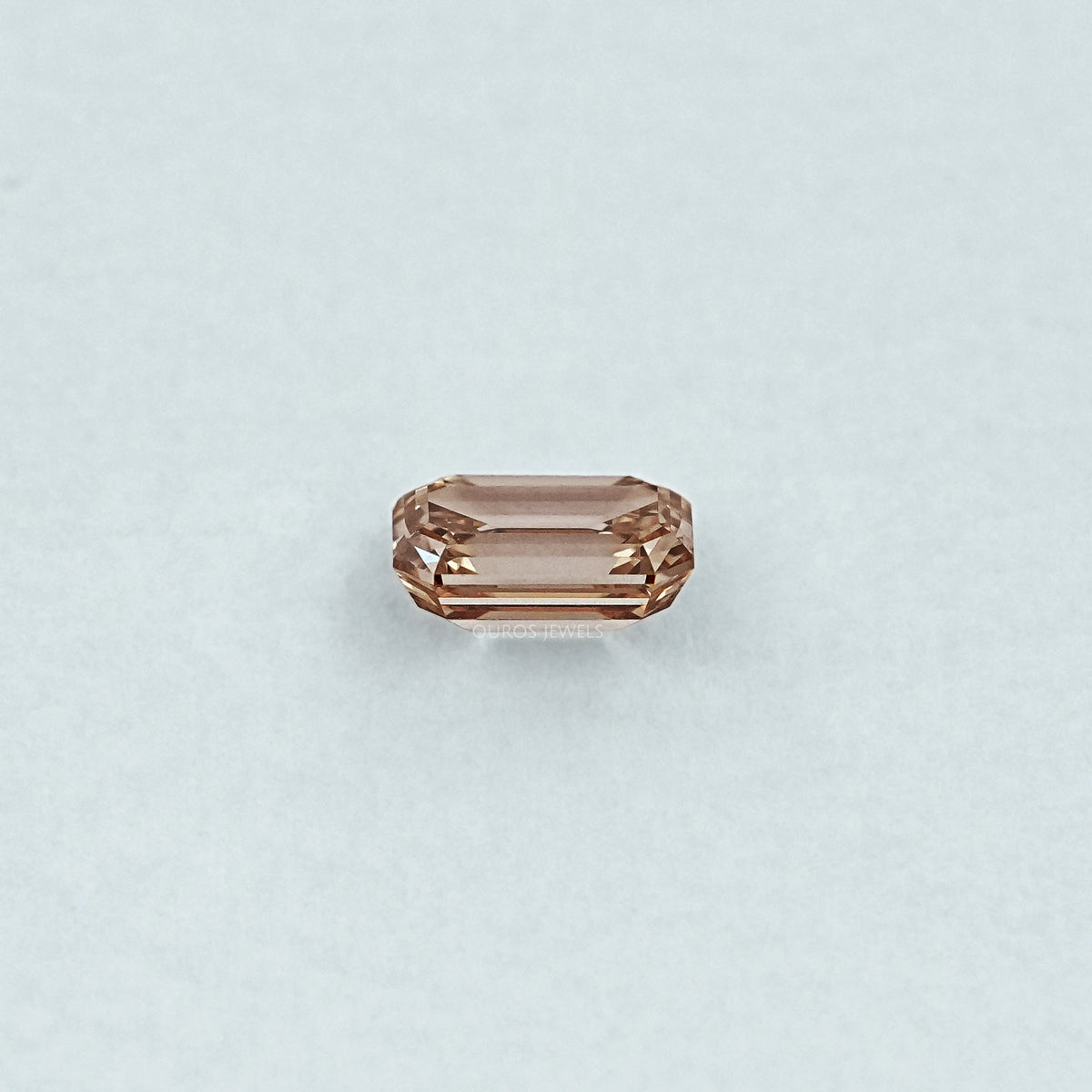 Champagne Emerald Cut Lab Grown Loose Diamond Loose