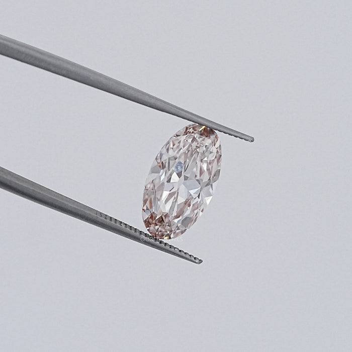 Light Champagne Old Mine Moval Cut Loose Diamond Loose