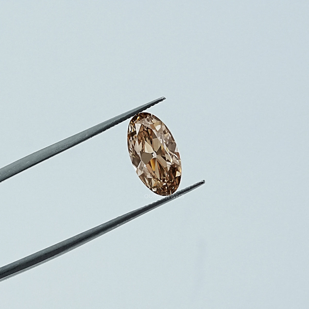 Champagne Old Mine Moval Cut Lab Diamond Loose
