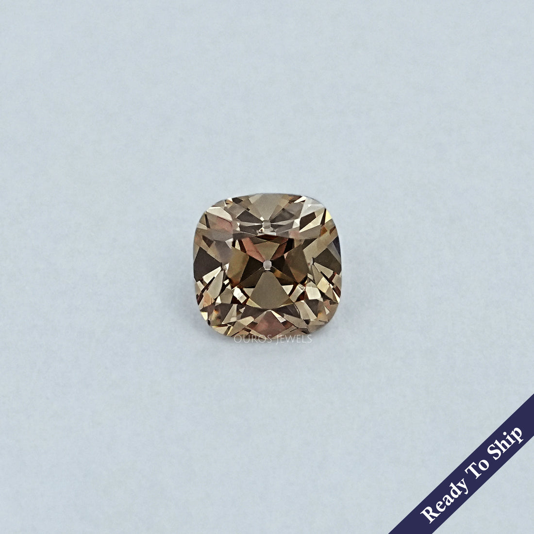 Champagne Square Old Mine Cushion Cut Diamond Loose