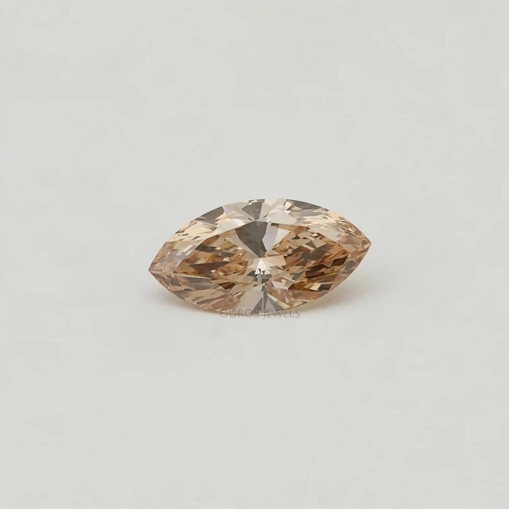 Marquise Cut Loose Diamond on White Background
