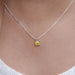 Round Shape Solitaire Lab Gemstone Pendant Necklaces