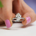 [Front View of Six Prong Engagement Ring]-[Ouros Jewels]