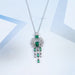 Cluster Diamond And Gemstone Pendant Necklaces