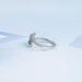 Emerald Round And Lab Diamond Bypass Ring