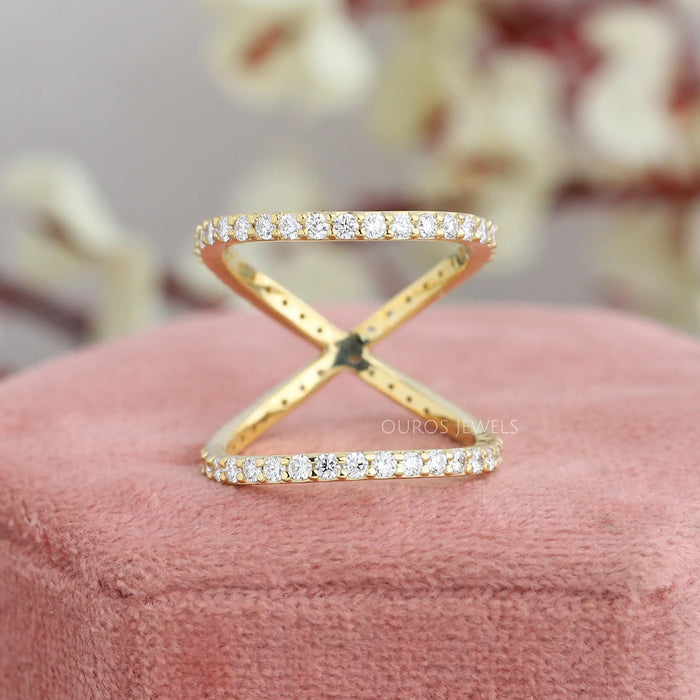 Cross Band Diamond Ring - Carat Craft