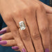 [A Women Wearing Criss Cut Diamond Ring]-[Ouros Jewels]