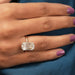 [A Women wearing Criss Cut Solitaire Diamond Ring]-[Ouros Jewels]