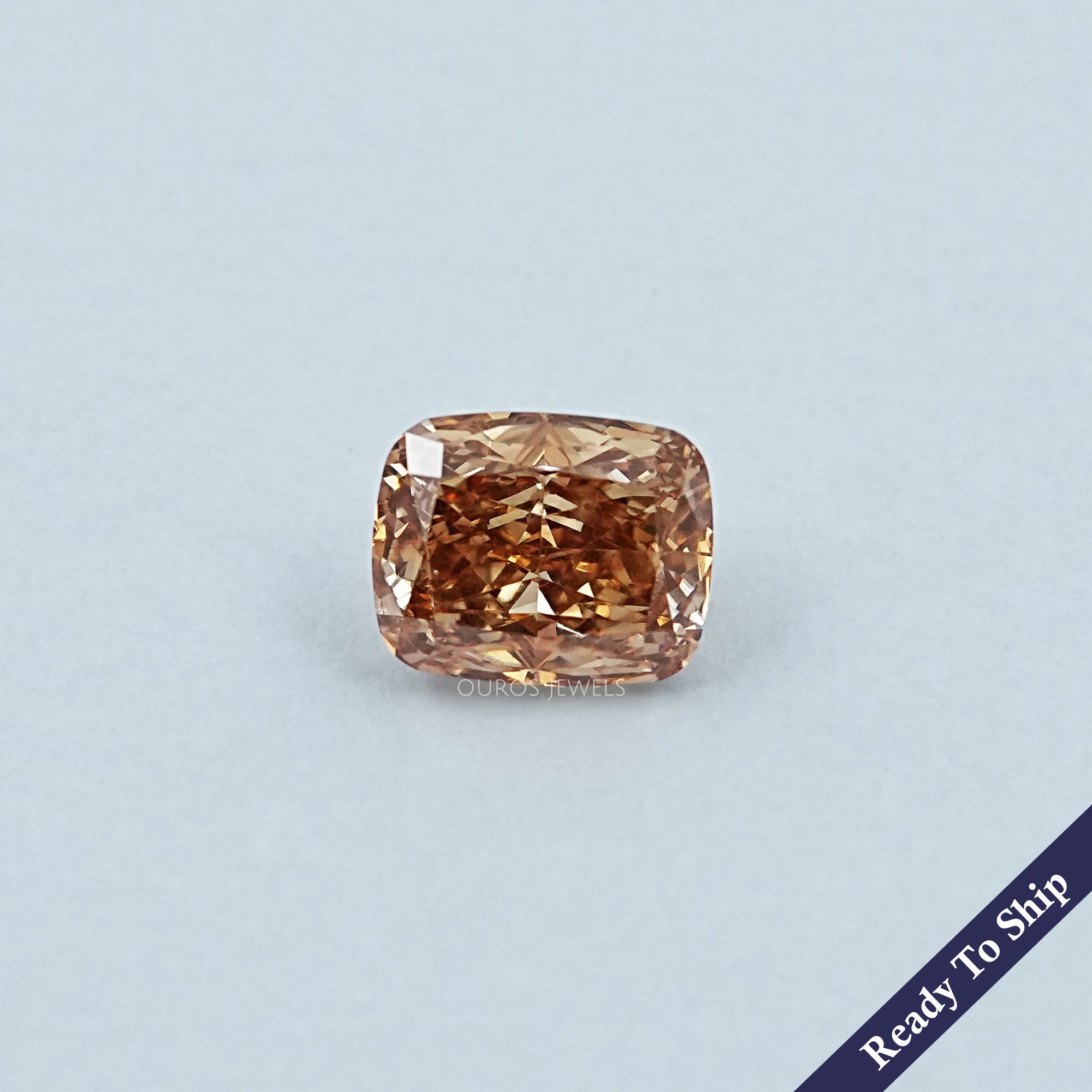 Crushed Ice Cushion Cut Champagne Loose Diamond Loose