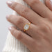 East West Cushion Diamond Bezel Set Solitaire Ring Rings