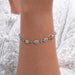 Color Diamond Halo Link Bracelet Bracelet