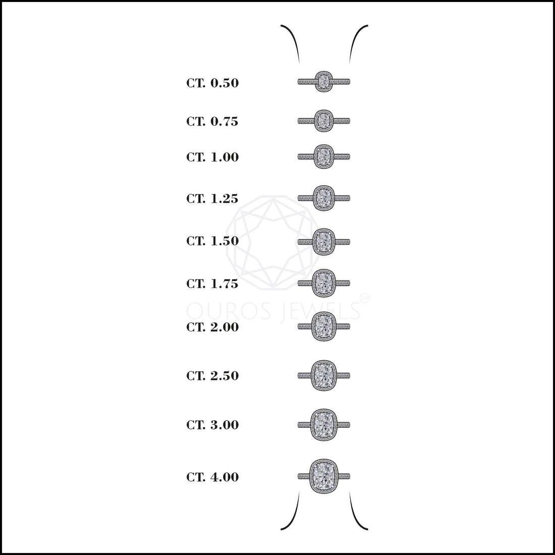Cushion Cut Halo Lab Diamond Engagement Ring