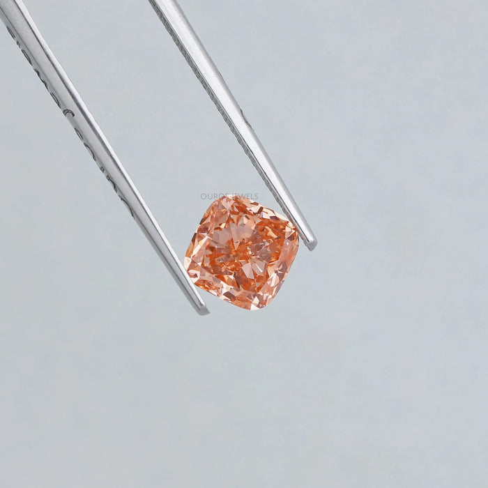 1.35 Carat Vivid Pink Cushion Lab Diamond