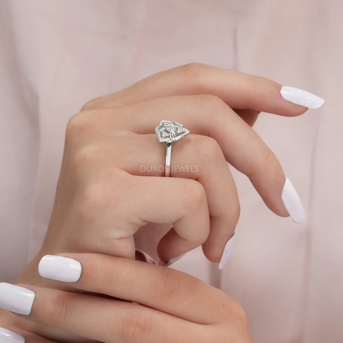 Triangle Shape Bridal Engagement Ring