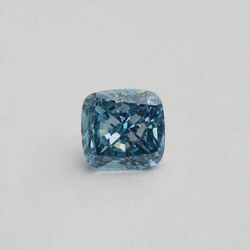 [Blue Cushion Cut Diamond]-[Ouros Jewels]