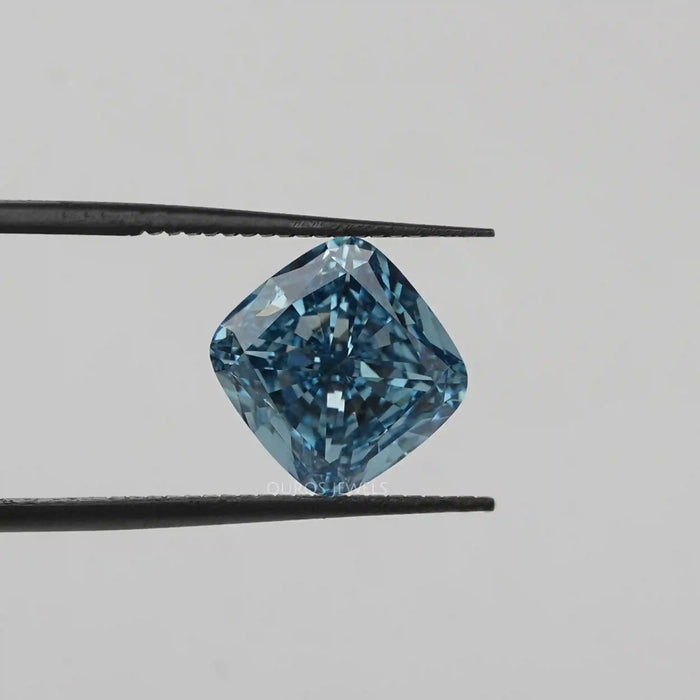 [Blue Cushion Diamond]-[Ouros Jewels]