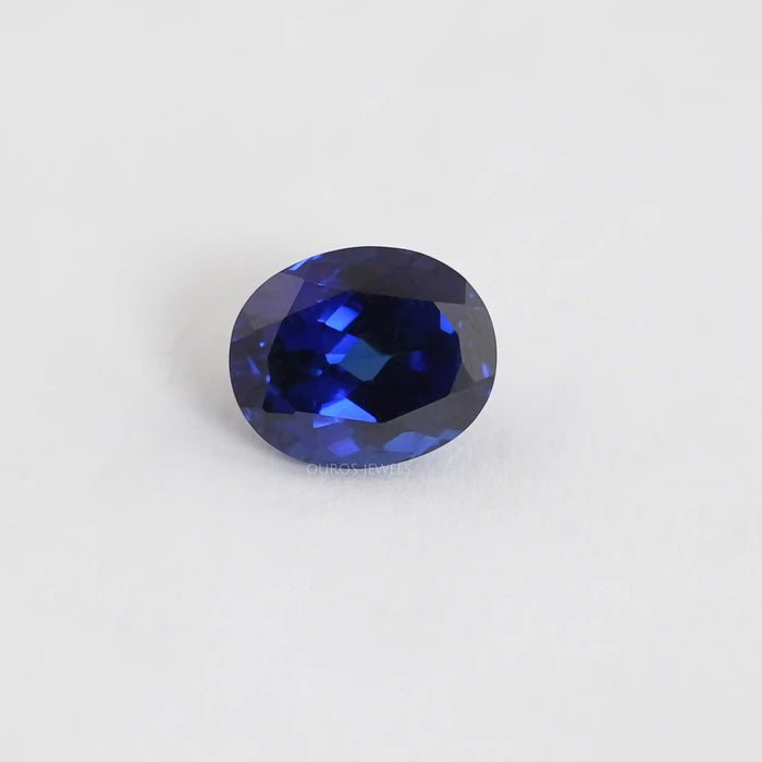 Blue Sapphire Oval Cut Lab Grown Gemstone