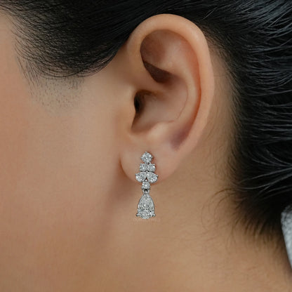 Pear Lab Grown Diamond Drop Earrings