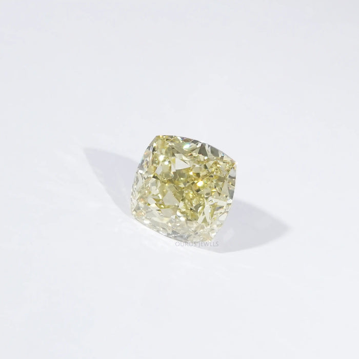 Fancy Yellow Cushion Modified Cut Diamond — Ouros Jewels