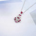 Pink Ruby Gemstone Cluster Pendant