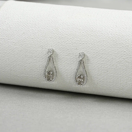 Diamond Layered Teardrop Dangle Earrings Earrings