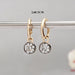Old European Round Cut Lab Diamond Lever Back Earrings 2.00 TCW Earrings