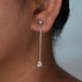 [Long Drop Diamond Earrings for Women]-[Ouros Jewels]