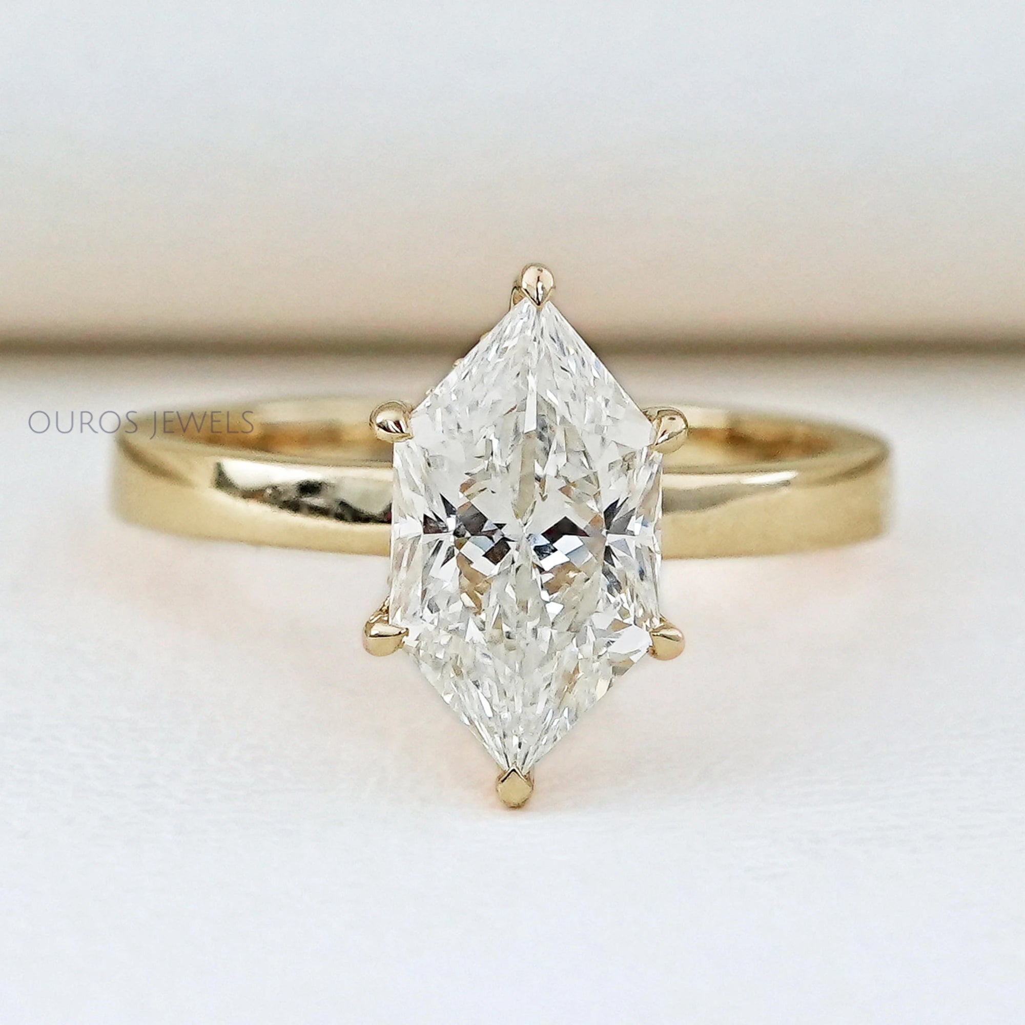 Dutch Marquise Lab Diamond Hidden Halo Engagement Ring Rings