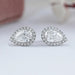 Pear Lab Grown Diamond Halo Stud Earrings Earring