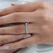 East West Baguette Lab Diamond Solitaire Ring Rings